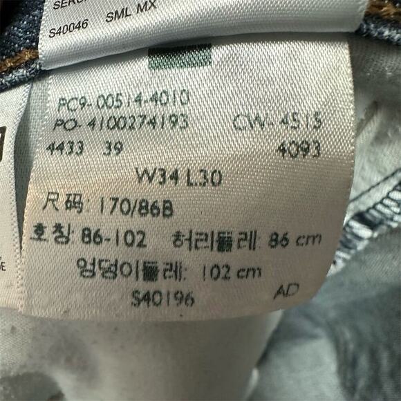 Levi's 514 Men's Straight Leg Dark Blue Jeans Size 34x30 See measurements - Picture 16 of 16